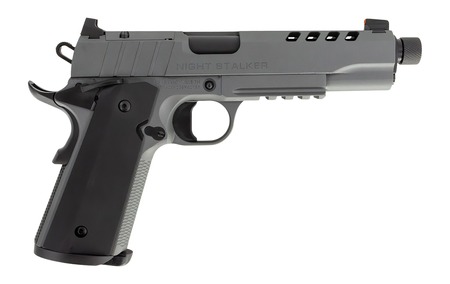 [711500175487] Tisas Arms 10100556 1911 Night Stalker SF 45 ACP 8+1 5.11" Black Threaded Barrel, Gray Cerakote Carbon Steel Lightening Cut/Serrated Slide, Gray Cerakote Carbon Steel Frame w/Beavertail  &  Picatinny Ra