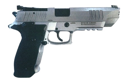[815537033458] Steyr Arms ATC5BASE ATC Base 9mm Luger 20+1 5" Black Barrel, Nitrocarburized Stainless Steel Lightening Cut/Optic Cut/Serrated Slide  &  Frame w/Beavertail  &  Picatinny Rail, Black Grips
