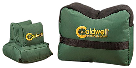 [661120393337] Caldwell 939333 DeadShot Shooting Bag Combo Prefilled Dark Green 600D Polyester Includes Front and Rear Bags