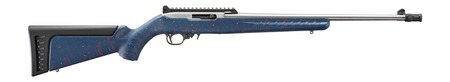 [736676320394] Ruger 32039 10/22 250th Anniversary 22 LR 10+1 18.50" Satin Stainless Threaded Barrel, Engraved Satin Stainless Steel Receiver w/Picatinny Rail, Liberty Blue w/Red  &  White Splatter Ruger Modular Syste