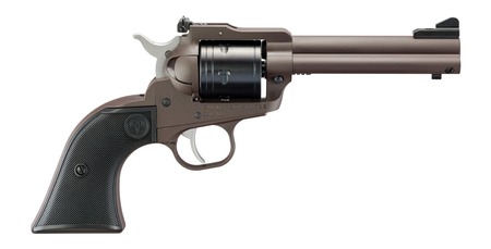 [736676020713] Ruger 2071 Super Wrangler 250th Anniversary 22 LR/22 WMR 6 Shot 4.62" Dark Bronze Cerakote Steel Engraved Barrel, Steel Frame, Checkered Synthetic Grip, Transfer Bar Safety, Exposed Hammer