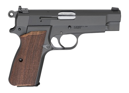 [706397980801] Springfield Armory HP9204 SA-35 Compact 9mm Luger 15+1 4" Stainless Steel Barrel, Black Carbon Steel Serrated Slide  &  Frame, Checkered Walnut Grip