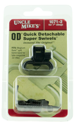 [043699107124] Uncle Mike's 10712 Magnum Band Swivel Set Quick Detach 115 U22 1" Fits .420-.470" Diameter Mag Tubes w/o Dismantling Gun