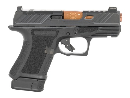 [810120315096] Shadow Systems SS-4011-B CR920 Elite 9mm Luger 13+1, 3.41" Bronze TICN Match Grade/Spiral Fluted Barrel, Black Nitride Optic Cut/Serrated/Window Cut Stainless Steel Slide, Black Polymer Frame w/Beaver