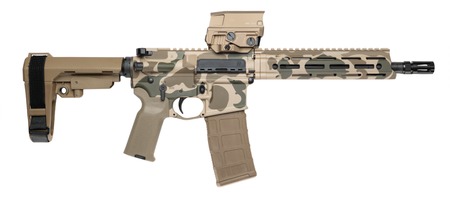 [199874853512] Cnc Firearms CNCDDDCV7P Daniel Defense V7 5.56 NATO Picatinny Rail Receiver, M-LOK Handguard, Tan Vortex AMG UH-1 Red Dot, Ambidextrous