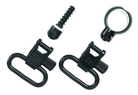 [043699133123] Uncle Mike's 13312 Full Band Swivel Set Quick Detach 115 CF Blued 1.25" Loop for Lever Action Winchester  &  Marlin