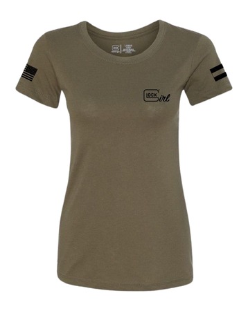 [764503067686] GLK AP96368 GLOCK GIRL FLAG TEE M   GRN