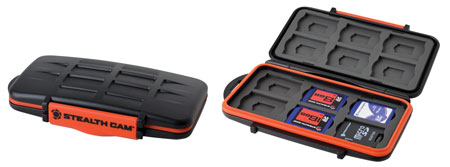 [888151015346] Stealth Cam STCMCSC Memory Card Storage Case  Black/Red Black/Orange Polycarbonate Includes 12 Full Sized SD Cards