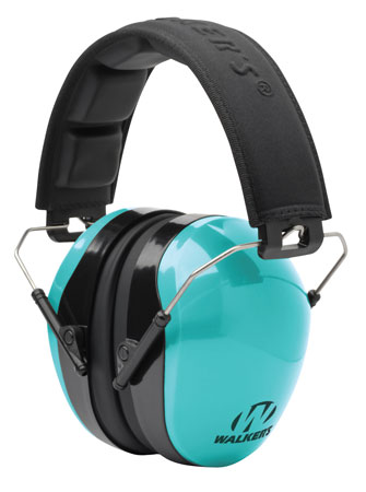 [888151015667] Walker's GWPDCPMLTL Advanced Protection Passive Muff 26 dB Over the Head Aqua Blue/Black Polymer