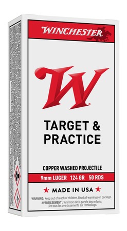 [020892234666] WIN USA9MM124 9MM USA TARGET FMJ 124GR   50/10