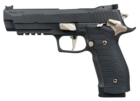 [798681721610] Sig Sauer 226X59NMRSAO10 P226 XFive Nightmare Full Size Frame 9mm Luger 10+1 5" Bull Barrel, Black Nitron Stainless Steel Optic Ready/Serrated Slide  &  Frame w/Beavertail  &  Picatinny Rail, Custom Hogue