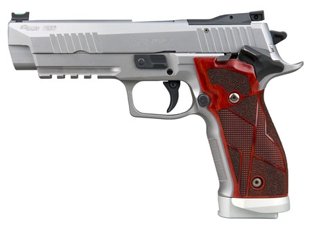 [798681721597] Sig Sauer 226X59CL2SAO P226 XFive Classic Full Size 9mm Luger 10+1 5" Bull Barrel, Stainless Steel Optic Ready/Serrated Slide  &  Frame w/Beavertail  &  Picatinny Rail, Hogue Cocobolo Grip, SIG-LOC Footpr