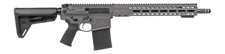 [810021512501] Barrett 19453 REC10 DMR 308 Win 20+1 16" Black Match Grade Threaded Barrel, Tungsten Gray Cerakote Aluminum Receiver w/Picatinny Rail, M-LOK Handguard, Magpul MOE Black Polymer Stock  &  Grip, Ambidextr
