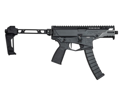 [725327944379] Taurus 1-RPC941-SIB RPC  9mm Luger 32+1 4.50" Matte Black Threaded Barrel, Steel Receiver w/Picatinny Rail, M-LOK Handguard, Black S.I. Brace, Black Rubber Grip, Ambidextrous