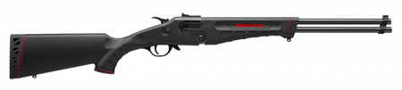 [062654224409] Savage Arms 22440 42 Takedown Full Size 22 LR/410 Gauge 1rd 20" Satin Black Sporter Barrel Satin Black Carbon Steel Receiver Matte Black Fixed Synthetic Stock Ambidextrous