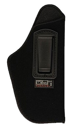 [043699891627] Uncle Mike's 89162 Inside The Pants Holster IWB/OWB Size 16 Black Suede Like Belt Clip Fits Med/Large Semi Autos Fits 3.25-3.75" Barrel Left Hand