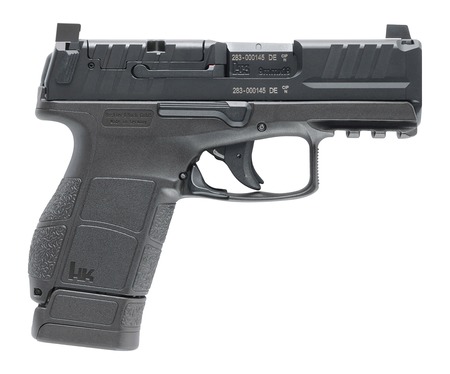 [642230273580] HK 81001173 VP9CC  Micro-Compact 9mm Luger 12+1 3.13" Polygonal Rifled Barrel, Black Steel Optic Ready/Serrated Slide, Black Polymer Frame w/Picatinny Rail, Interchangeable Backstrap Grip