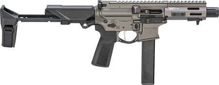 [706397002008] Springfield Armory STV95509T-PDW SAINT Victor PDW 9mm Luger 32+1 5.50" Tungsten Gray Cerakote Aluminum Receiver w/Picatinny Rail, Black Polymer SB Tactical HBPDW Brace, Black Polymer Grip