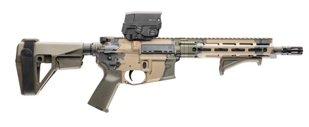[199874172927] Cnc Firearms CNCDDMDCP Daniel Defense DDM4 V7P Sports South Exclusive 5.56 NATO 30+1 10.30" Black Phosphate Threaded Barrel, Aluminum Receiver w/Picatinny Rail, SBA3 Pistol Stabilizing Brace, Black Gr