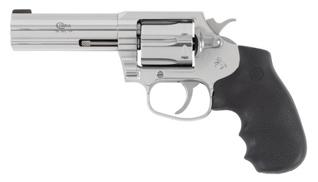 [098289007261] Colt Mfg COBRASB4BB Cobra  38 Special +P 6 Shot 4" Stainless Steel Barrel, Cylinder  &  Frame, Black Hogue Overmolded Grip, Exposed Hammer