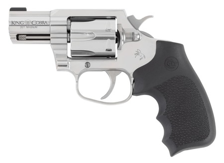 [098289001689] Colt Mfg KCOBRASB2RBBS King Cobra  Carry 357 Mag 6 Shot 2" Stainless Steel Barrel, Cylinder  &  Frame, Black Hogue Overmolded Grip