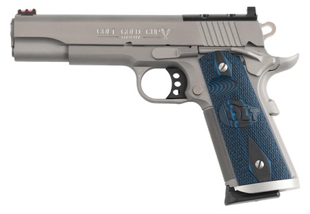 [098289113450] Colt Mfg O5070XEOR Gold Cup Trophy Full Size 45 ACP 8+1 5" Stainless National Match Barrel, Stainless Steel Optic Ready/Serrated Slide  &  Frame w/Beavertail, Ambidextrous