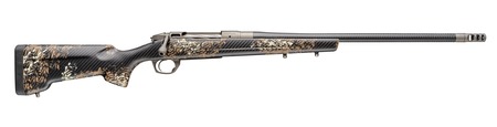 [043125000876] Bergara Rifles BPR38-65CM Premier Cima Pro 6.5 Creedmoor 5+1 20" Carbon Fiber CURE Threaded Barrel, Titanium Cerakote Stainless Steel Drilled  &  Tapped Receiver, Fixed Carbon Fiber w/Brown  &  Tan Sponge