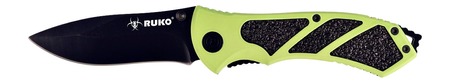 [770583908917] RUKO RUK0061HG-CS  440A 3-1/4"HIVIZ GRN FOLDING CS