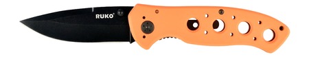 [770583909488] RUKO RUK0075BZ     440A 3-1/4"BLAZE ORANGE FOLDING