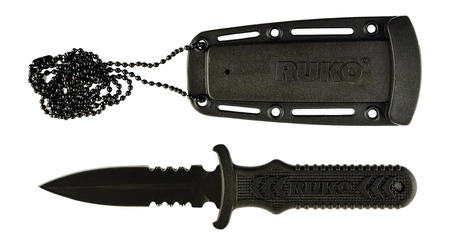 [770583909341] RUKO RUK0097         440A TIN 3"NECK/BOOT KNIFE