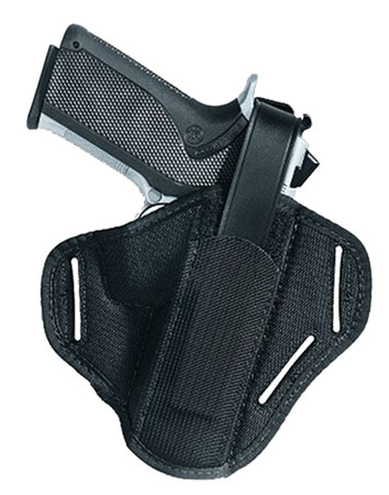 [043699863600] Uncle Mike's 86360 Super  OWB Size 36 Black Kodra Nylon Belt Slide Fits Sm Frame 5rd Revolver w/Hammer Spur Fits 2" Barrel Right Hand