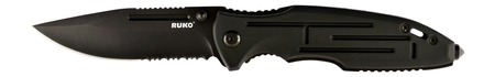 [770583909334] RUKO RUK0153-CS   440A 3-1/2"BLK ANODIZED FOLDING