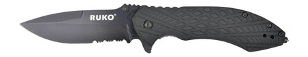[770583984195] RUKO RUK0182SBBK  440C 3-1/4"SERRATED FOLDING BBPS