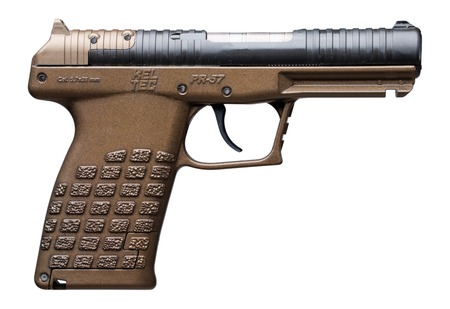 [640832011319] Kel-Tec PR57BBRZ PR-5.7  Compact Frame 5.7x28mm 20+1 4" Stainless Steel Rotary Barrel, Black Optic Ready/Serrated Slide, Burnt Bronze Frame  &  Textured Grip