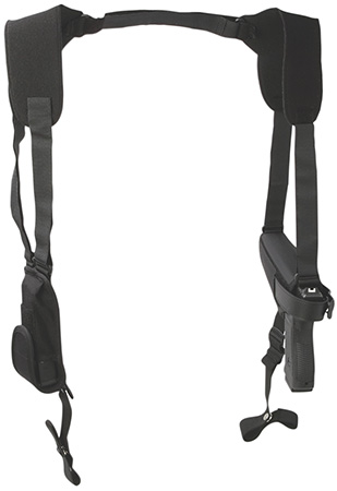 [043699770502] Uncle Mike's 77050 Pro-Pak Horizontal Shoulder Holster Shoulder Size 05 Black Nylon Harness Fits Large Frame Pistol Fits 4.50-5" Barrel Right Hand