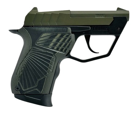 [725327944478] Taurus 1-22TUC13-ODG 22TUC  Micro-Compact 22 LR 9+1 2.50" OD Green Tip-Up Barrel, OD Green Cerakote Serrated Slide, Black Polymer Frame, VZ G10 Grip