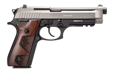 [725327940722] Taurus 1-92015C1-HW2 PT92  9mm Luger 17+1 5" Black Barrel, Tungsten Gray Cerakote Steel Serrated Slide, Black Cerakote Steel Frame w/Beavertail  &  Picatinny Rail, Altamont Wood Grip