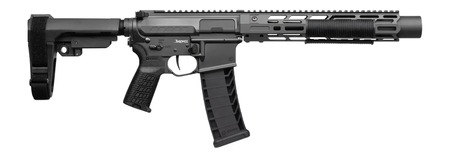 [840442509040] CMMG 94A68CD-TNG Zeroed Banshee Mk4 9mm Luger 33+1 6.50" Black Nitride Threaded Barrel, Tungsten Cerakote Aluminum Receiver w/Picatinny Rail, M-LOK Handguard, Black Polymer CMMG RipBrace, CMMG Zeroed