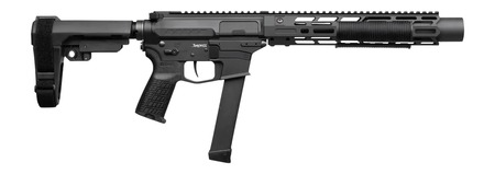 [840442509057] CMMG 99A6832-AB Zeroed Banshee MkGs 9mm Luger 33+1 6.50" Black Nitride Threaded Barrel, Black Armor Cerakote Aluminum Receiver w/Picatinny Rail, M-LOK Handguard, Black Polymer CMMG RipBrace, CMMG Zero