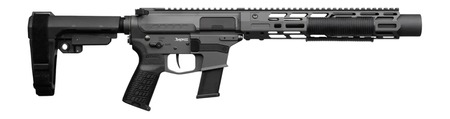 [840442509194] CMMG 45AEA70-TNG MkG 45 ACP 13+1 6.50" Black Nitride Threaded Barrel. Tungsten Cerakote Aluminum Receiver w/Picatinny Rail, M-LOK Handguard, Black Polymer CMMG RipBrace, CMMG Zeroed Grip, Ambidextrous