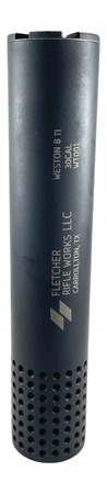 [850044307234] Fletcher Rifle Works WESTON8BLK Weston-8 30Cal 1.62" Black Stainless Steel 1.375"x24