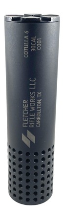 [850044307814] Fletcher Rifle Works COTULLA6TIBLK Cotulla 6 30Cal Black Titanium 1.375"x24