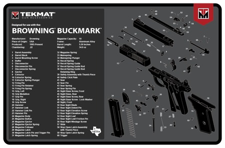 [888151041970] TEKMAT TEK-R17-BROWNING-BM  17X11 BRN BUCKMARK