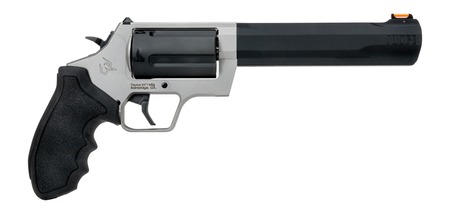 [725327639275] Taurus 2-JUDGE65 Judge  45 Long Colt/410 Gauge 5 Shot 6.50" Stainless Steel Barrel  &  Frame, Black Stainless Steel Cylinder, Black Rubber Grip, Transfer Bar Safety