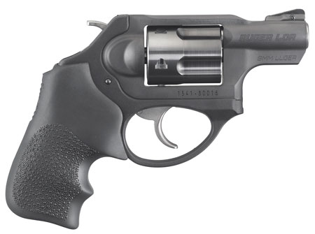 [736676054640] Ruger 5464 LCRx  Small Frame 9mm Luger 5 Shot, 1.87" Matte Black Steel Barrel, Black PVD Cylinder, Matte Black Stainless Steel Frame, Black Hogue Tamer Monogrip, Exposed Hammer
