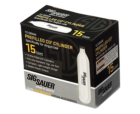 [798681537518] Sig Sauer Airguns AC1215 CO2 Cylinders 12 gram 15 Per Pack