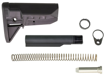 [812526021267] BCM GFSKMOD0SPMD BCMGunfighter Mod 0 Kit Black Synthetic with SOPMOD Widebody Cheekweld for AR-Platform