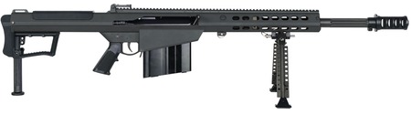 [810021512662] Barrett 20183 M107A1  50 BMG 10+1 20" Fluted Barrel, Picatinny Rail Receiver, M-LOK Handguard, QD BiPod Forend, Black Polymer Grip