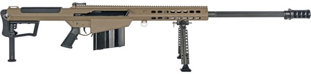[810021512655] Barrett 20186 M107A1  50 BMG 10+1 20" Fluted Barrel, Flat Dark Earth Receiver w/Picatinny Rail, M-LOK Handguard, QD BiPod Forend, Black Polymer Grip