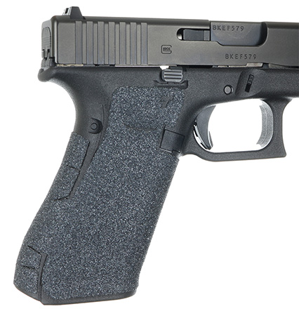 [812308028965] Talon Grips 379G Adhesive Grip  Compatible w/Glock 17/19x/22/24/31/34/35/37/45/47 Gen5 w/No Backstrap, Black Textured Granulate